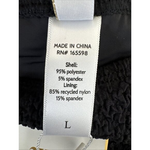 Mindy X Andie Women's L The Bikini Swim Bottom Textured Black NWT - Picture 12 of 16